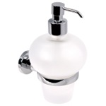 Gedy 5181-13 Soap Dispenser, Wall Mounted, Frosted Glass